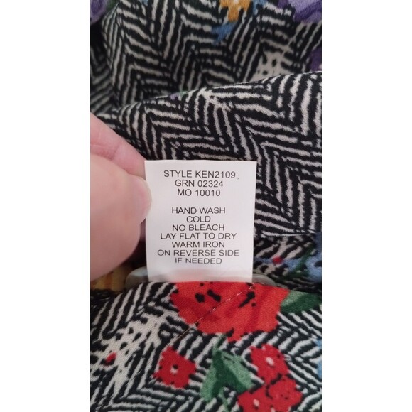 Figueroa & Flower Tunic Floral Print SZ Medium 3/4 Sleeve Bohemian - Picture 8 of 8